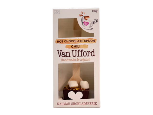En bild som visar Van Ufford Hot Chocolate Spoon Chili från Kalmar Chokladfabrik