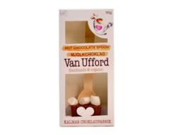 En bild som visar Van Ufford Hot Chocolate Spoon Mjölkchoklad från Kalmar Chokladfabrik