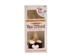 En bild som visar Van Ufford Hot Chocolate Spoon Lakrits från Kalmar Chokladfabrik