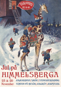 En bild som visar affisch för Jul på HImmelsberga
