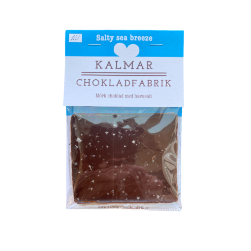 Bild som visar Mini Salty sea breeze-Handgjord och ekologisk minichokladkaka i mörk 70% choklad med havssalt tillverkad av Kalmar Chokladfabrik